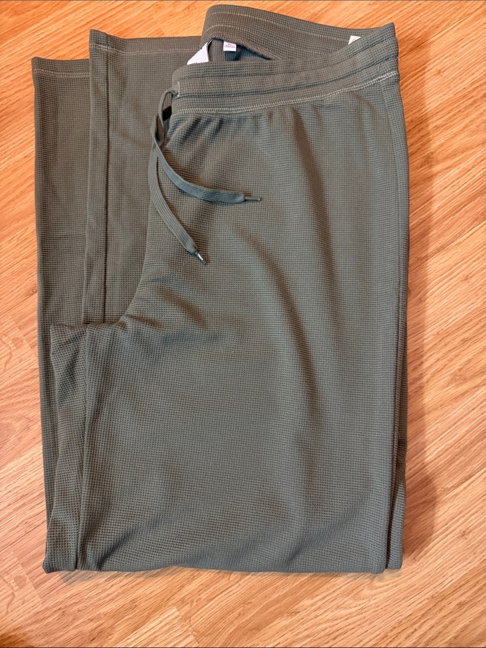 TNA Olive Waffle Knit Drawstring Joggers Aritzia